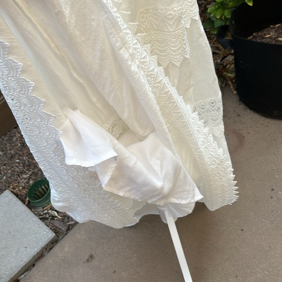 Lulus Mediterranean Moments White Lace Strapless Tiered Maxi Dress  XL  … - Picture 13 of 16